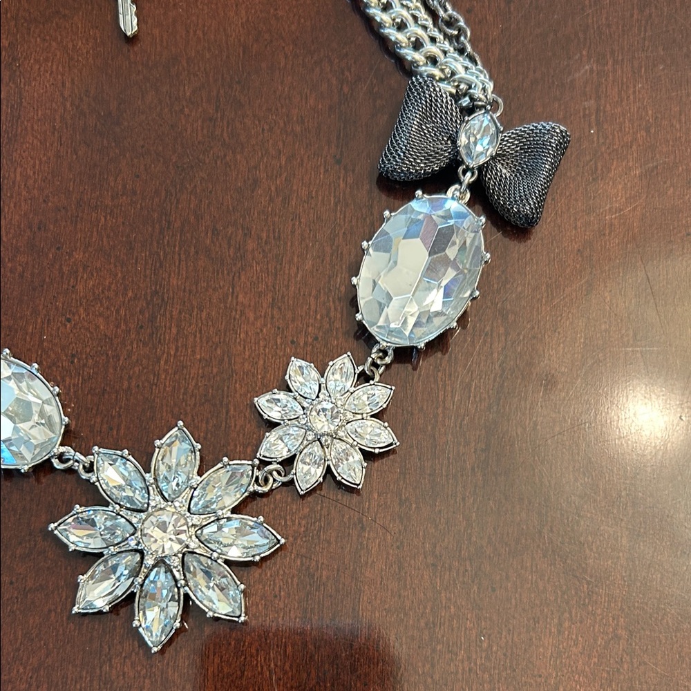 Betsey Johnson Silver and Black Statement Necklace - Picture 7 of 7